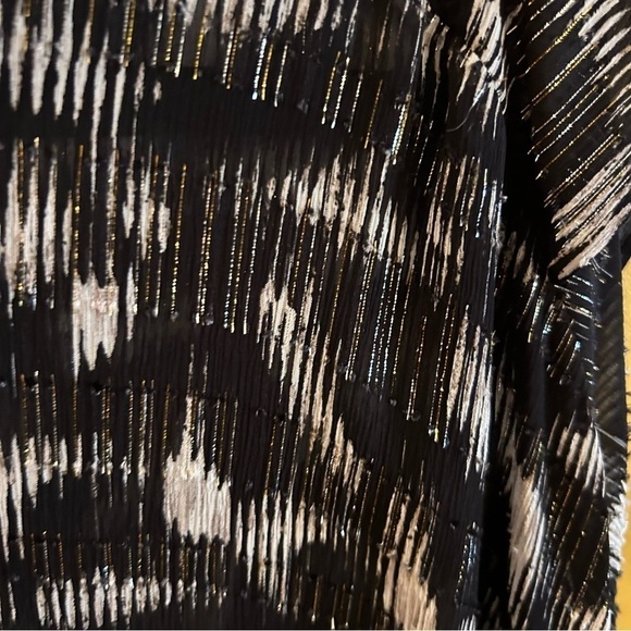 IRO Paris Tyga Metallic Fil Coupe  Printed Metallic Mini dress size 6/8 - Picture 8 of 11